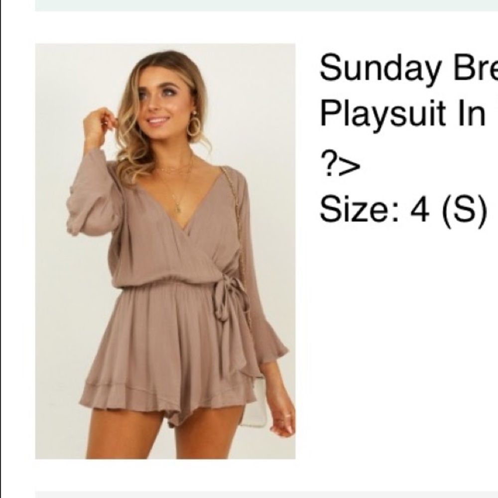 Taupe playsuit- NEW WITH TAGS